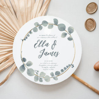 Invitación a la boda Wreath de color de agua Eucal