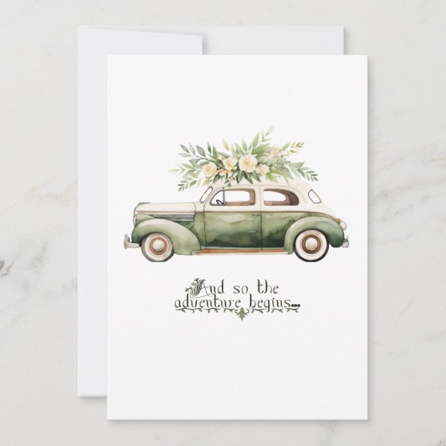 Invitación a la boda. Y así comienza la aventura (Anverso)