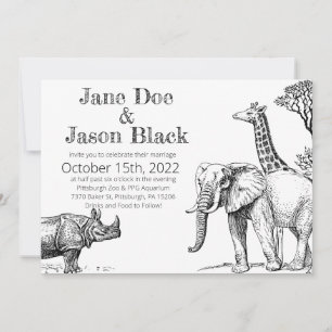 Invitación a la boda zoológica