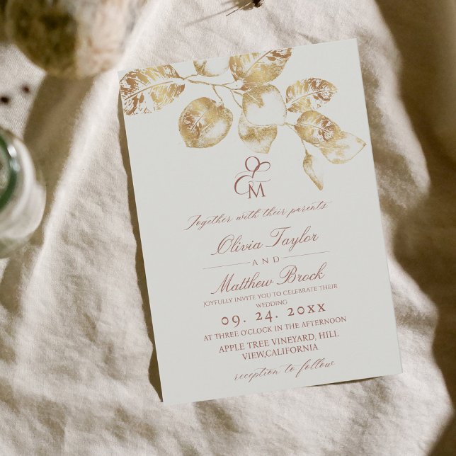 Invitación a la Boho de Marfil y Boda de Oro (Subido por el creador)