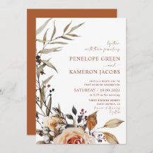 Invitación a la Boho Fall Wedding