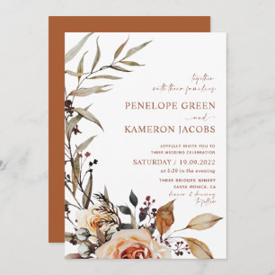 Invitación a la Boho Fall Wedding