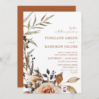 Invitación a la Boho Fall Wedding