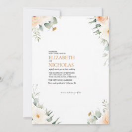 Invitación a la Boho Floral Greenery Botánica Boda