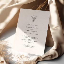 Invitación a la Boho Minimalista de la Boda Blanca