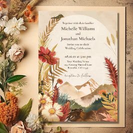 Invitación a la Boho Mountain Wildflower Wedding