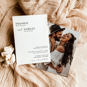 Invitación a la Boho Photo Wedding, invitación Min