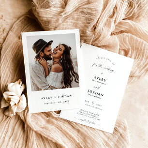 Invitación a la Boho Photo Wedding, invitación Min
