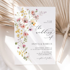 Invitación a la Boho Spring Colorful Wildflower We