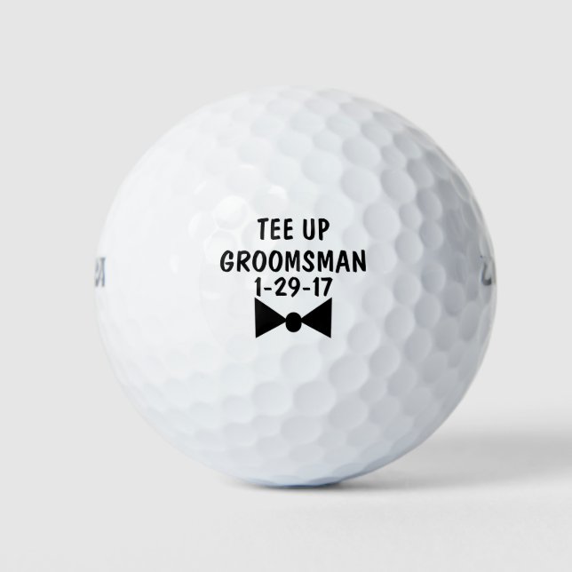 Invitación a la bola de golf Groomsman (Anverso)