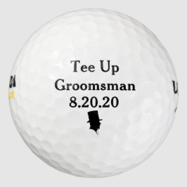 Invitación a la bola de golf Groomsman