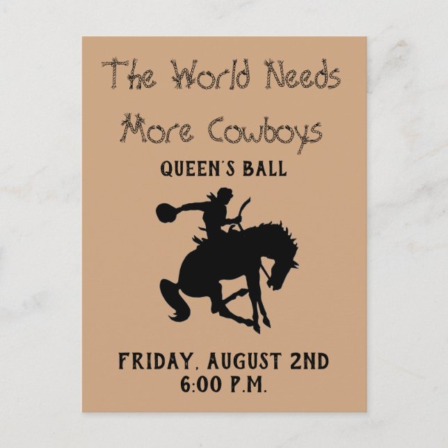 Invitación a la bola de la reina (Anverso)