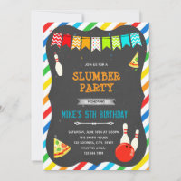 Invitación a la bolera de pizza