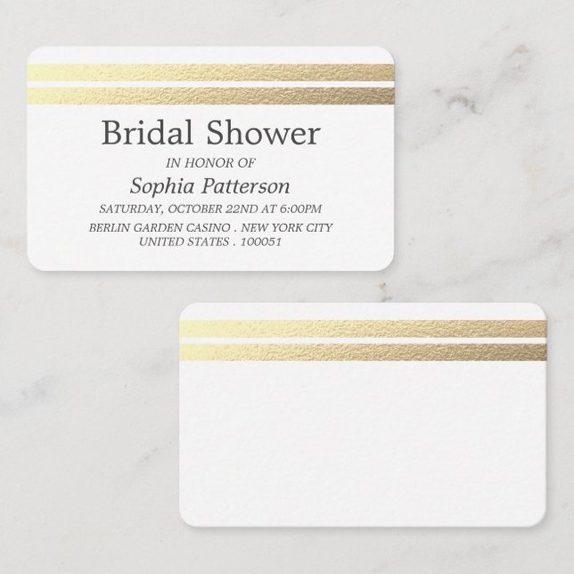 Invitación a la boleto de ducha de moda Relieve me (Anverso / Reverso)