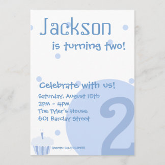 Invitación a la burbuja azul, segundo cumpleaños