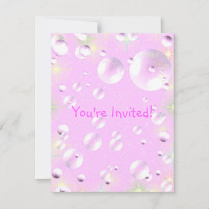 Invitación a la burbuja rosa