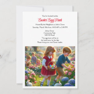 Invitación a la búsqueda de huevos de Pascua