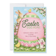 Invitación a la búsqueda de huevos de Pascua de pr