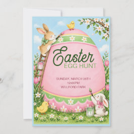Invitación a la búsqueda de huevos de Pascua de pr
