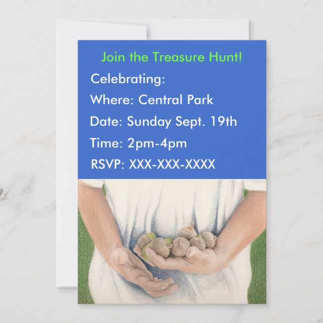 Invitación a la búsqueda del tesoro (Anverso)