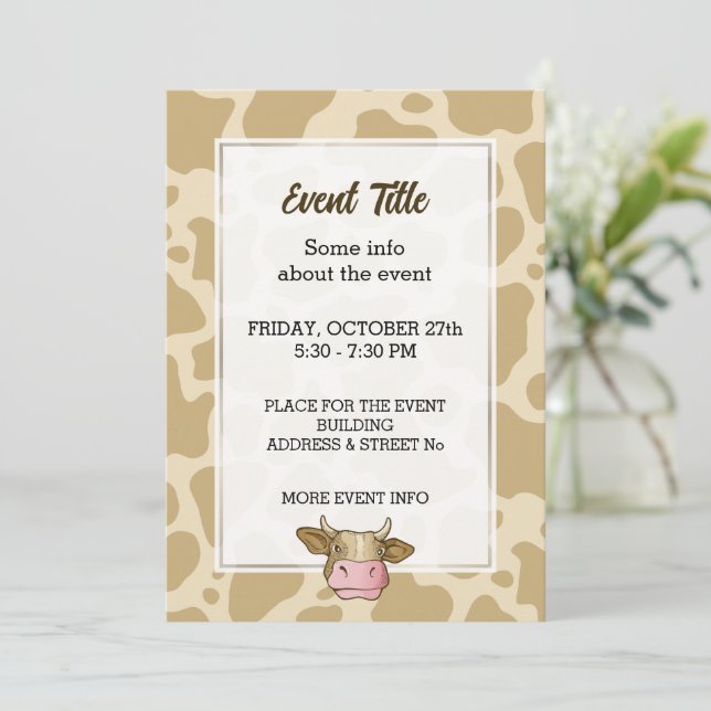Invitación a la cabeza de vaca (Anverso de pie)