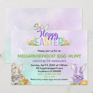 Invitación a la cacería de huevos de Pascua