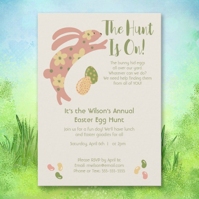 Invitación a la cacería de huevos de Pascua (Subido por el creador)