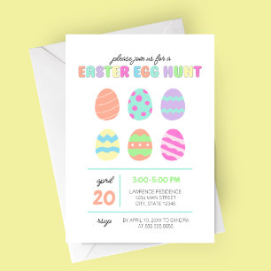 Invitación a la cacería de huevos de pascua Minima