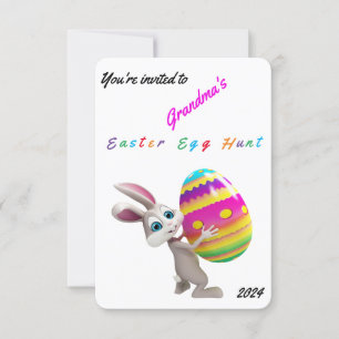 Invitación a la cacería de huevos de Pascua - Nomb
