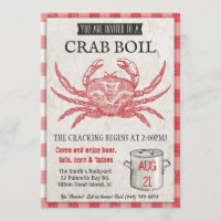 Invitación a la cacerola de cangrejos de mariscos