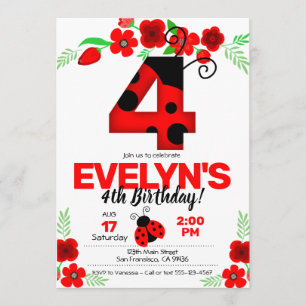 Invitación a la cachiporra para el cuarto cumpleañ