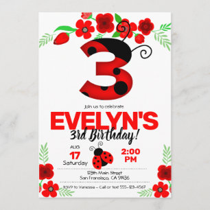 Invitación a la cachiporra para el tercer cumpleañ