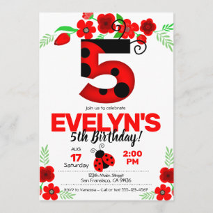 Invitación a la cachiporra por quinto cumpleaños