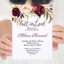 Invitación a la caída de la ducha de novia en Borg