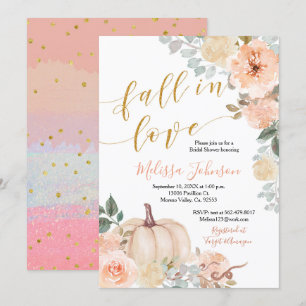 Invitación a la calabaza rosa de piel de calabaza