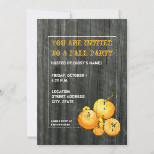 Invitación a la calabaza y el palisandro Fiesta ot