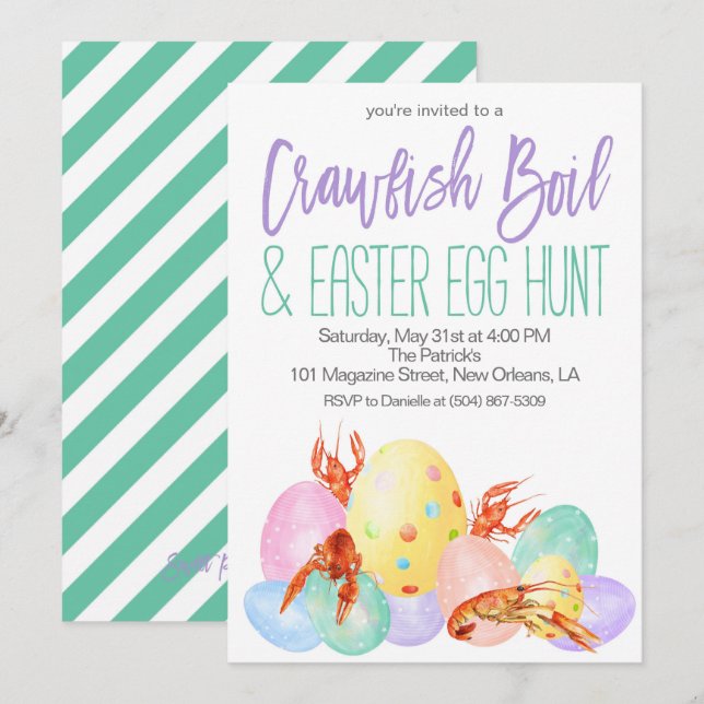 Invitación a la Caldera de Cangrejos de Pascua (Anverso / Reverso)