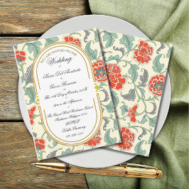 Invitación a la caligrafía floral de Art Nouveau