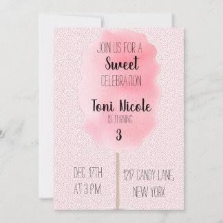 Invitación a la candía de algodón