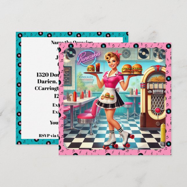 Invitación a la Cantina Retro (Anverso / Reverso)