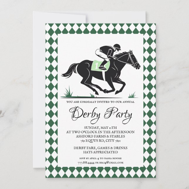 Invitación a la Carrera de Caballos del Derby de K (Anverso)