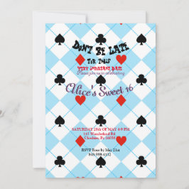 Invitación a la carta de Alice in Wonderland
