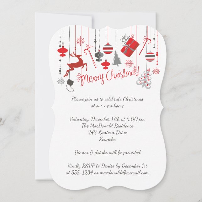 Invitación a la Casa Abierta de Feliz Navidad (Anverso)