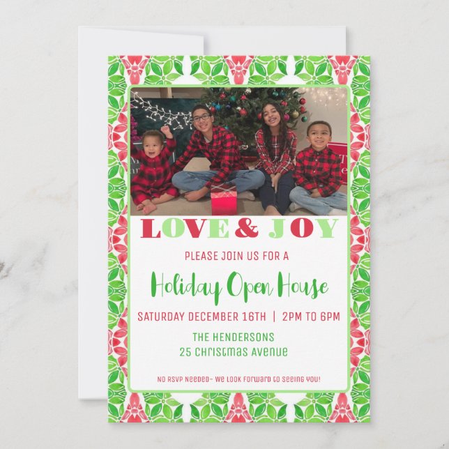 Invitación a la Casa Abierta de Festividad Roja y  (Anverso)