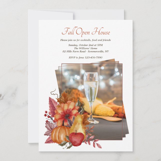 Invitación a la Casa Abierta de Fotos de Impresión (Anverso)