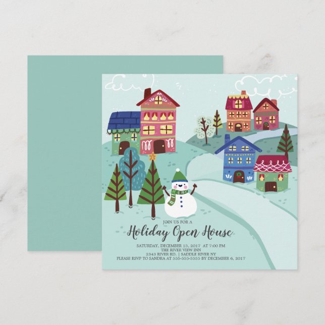 Invitación a la Casa Abierta de Holiday Village Cu (Anverso / Reverso)