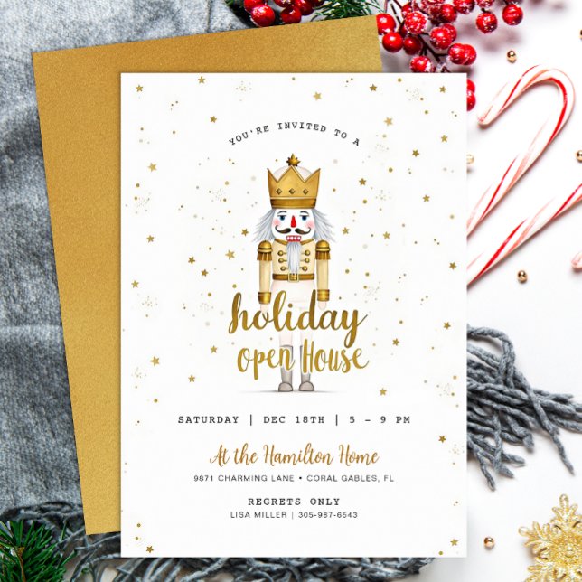 Invitación a la Casa Abierta de la Festividad de N (Holiday Open House Invitation)