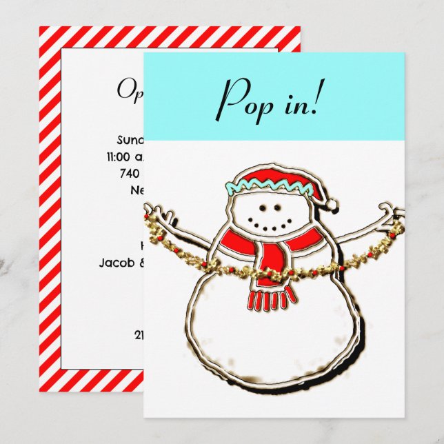 Invitación a la casa abierta de vacaciones (Anverso / Reverso)