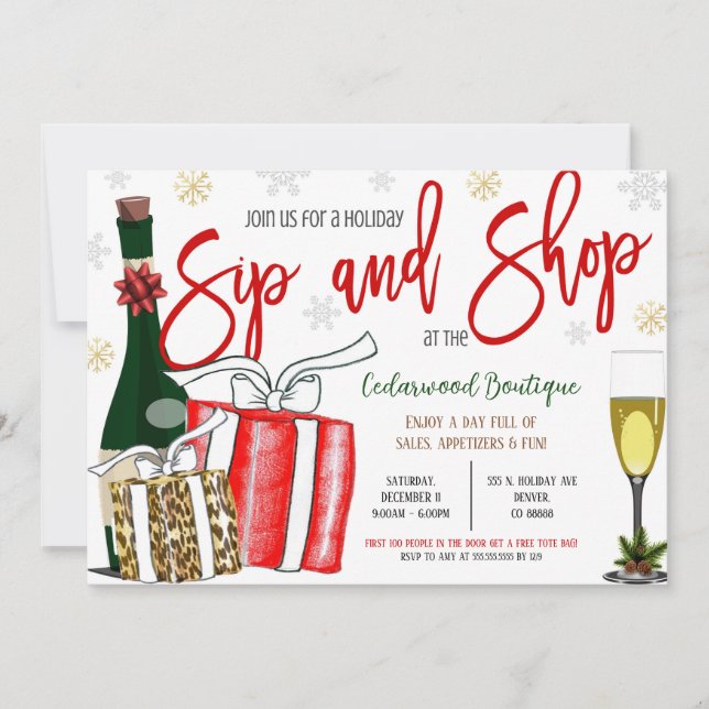 Invitación a la casa abierta de vacaciones (Anverso)