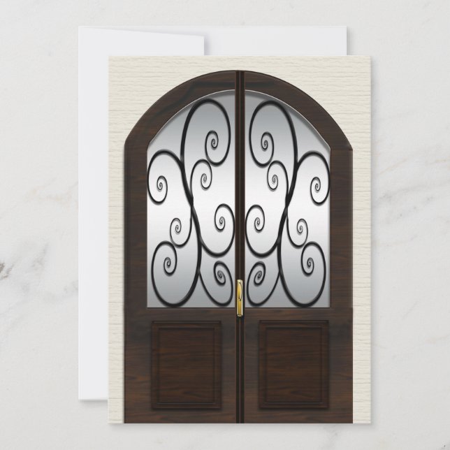Invitación a la casa abierta - Puerta de panel dob (Anverso)